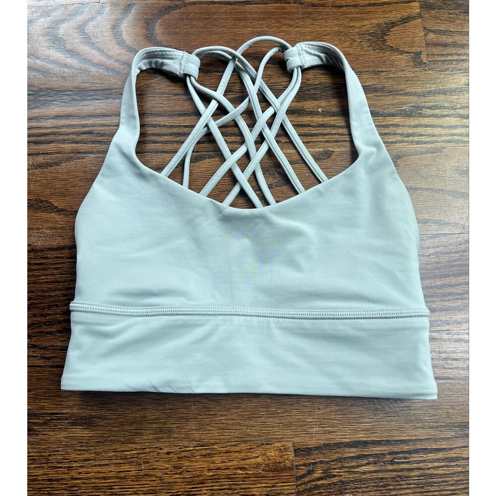 Lululemon strappy sports free to be bra Sz. XS light blue